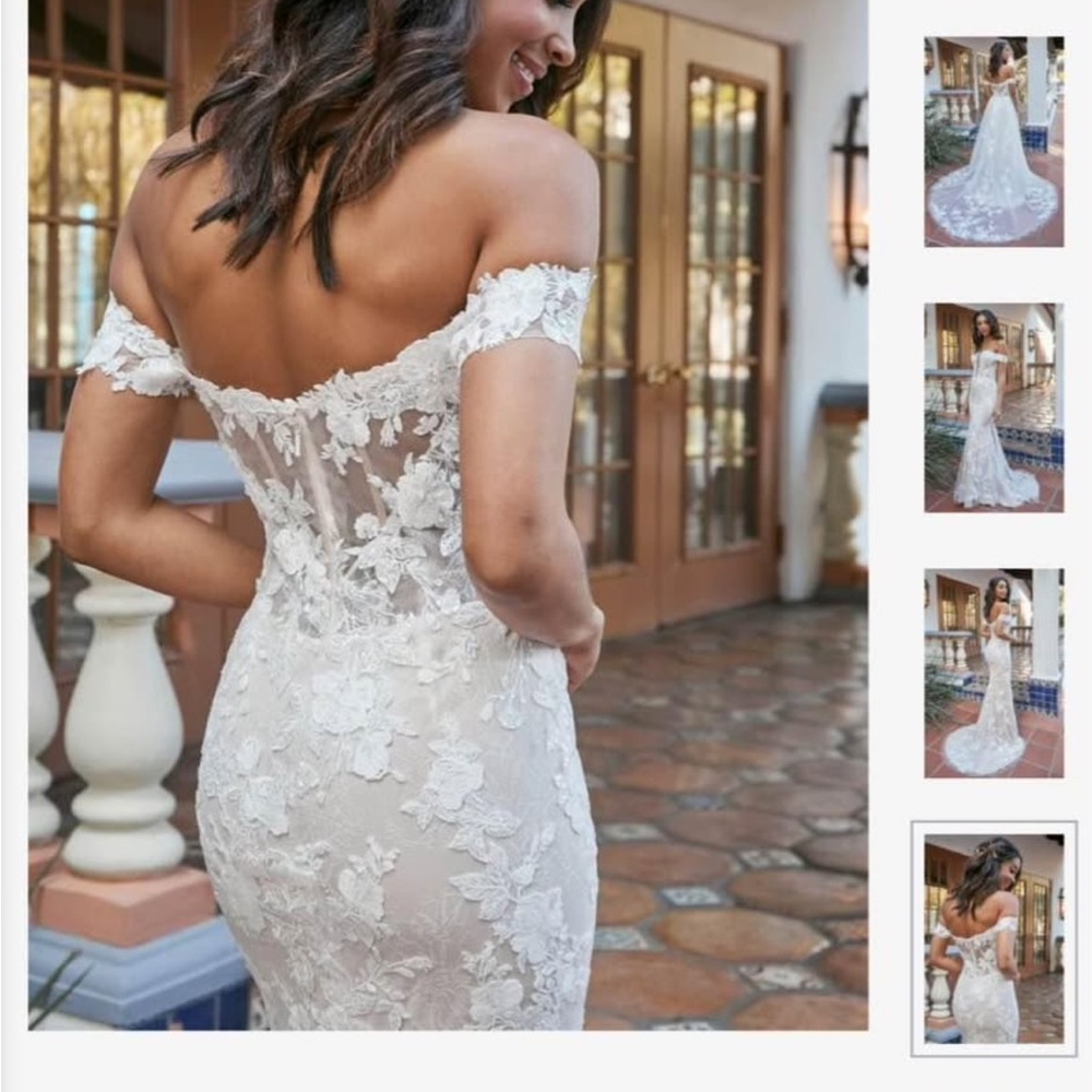 Elegant Off-Shoulder Lace Wedding Dress